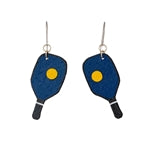 Leather Pickleball Earrings