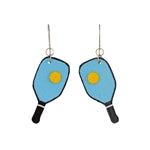 Leather Pickleball Earrings