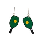 Leather Pickleball Earrings