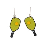 Leather Pickleball Earrings