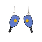 Leather Pickleball Earrings