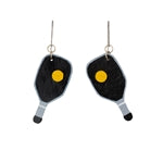 Leather Pickleball Earrings