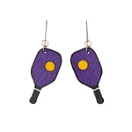 Leather Pickleball Earrings