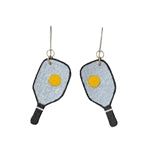 Leather Pickleball Earrings