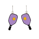 Leather Pickleball Earrings