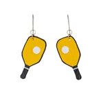 Leather Pickleball Earrings