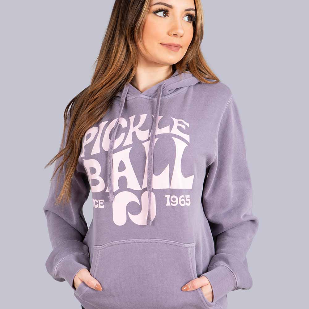 Heritage Pickle-ball Groovy Front Logo Hoodie - Unisex