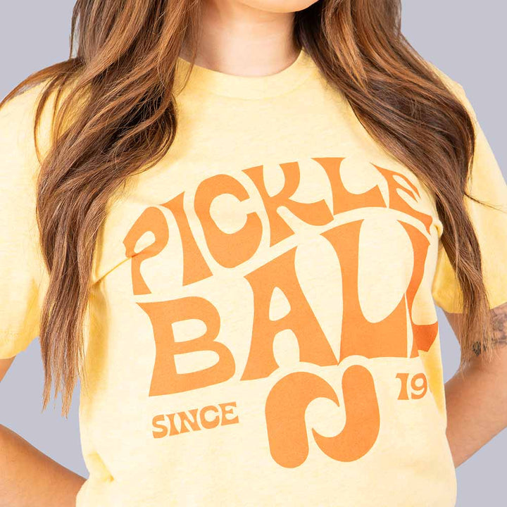 Heritage Pickle-ball Groovy Front Logo T-Shirt - Unisex