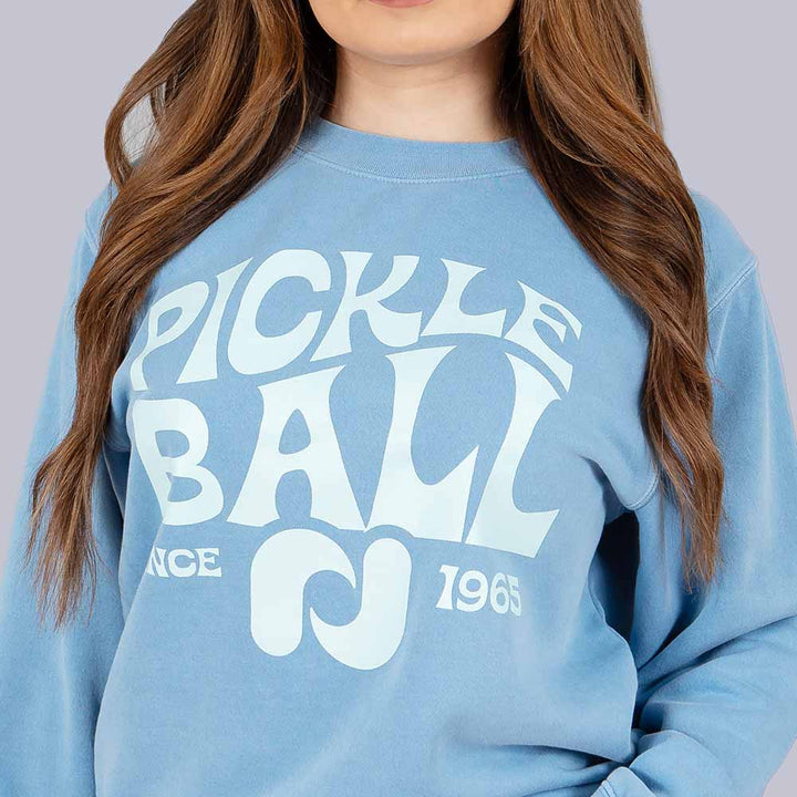 Heritage Pickle-ball Groovy Crew Neck Sweatshirt - Unisex