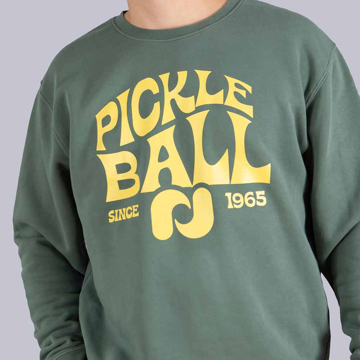 Heritage Pickle-ball Groovy Crew Neck Sweatshirt - Unisex