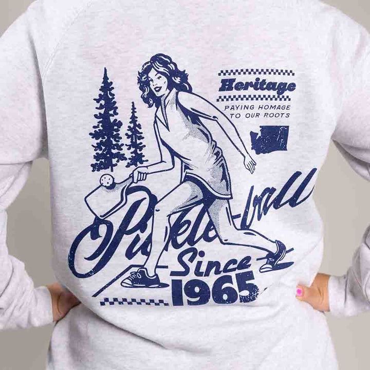 Heritage Pickle-ball Vintage Crewneck Sweatshirt - Unisex