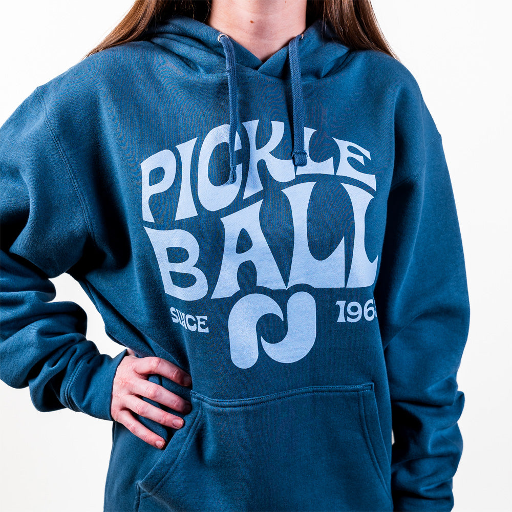 Heritage Pickle-ball Groovy Front Logo Hoodie - Unisex