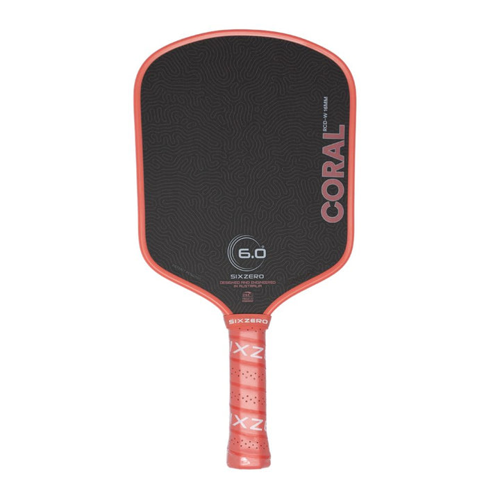 Six Zero Coral 16mm Widebody Pickleball Paddle
