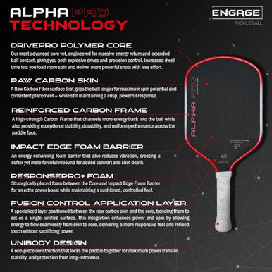 Engage Pursuit Alpha Pro 16mm Pickleball Paddle