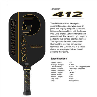 GAMMA 412 Composite Pickleball Paddle