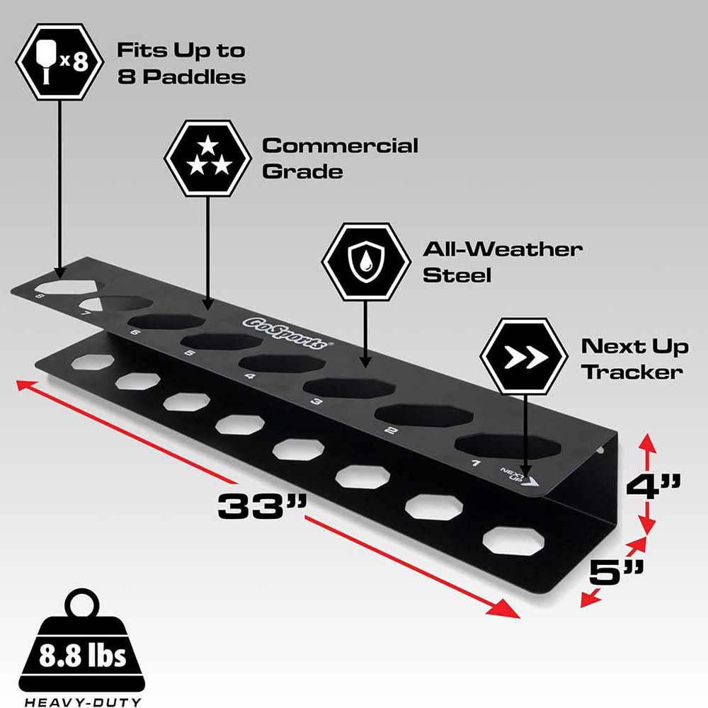 GoSports Pickleball Paddle Rack