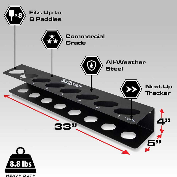 GoSports Pickleball Paddle Rack
