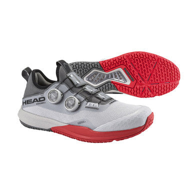HEAD Motion Pro BOA Pickleball Shoe - Men's - Light Grey/Red