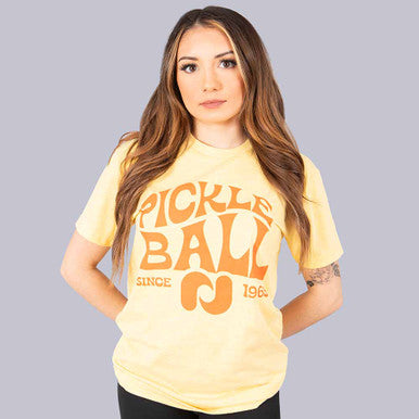 Heritage Pickle-ball Groovy Front Logo T-Shirt - Unisex