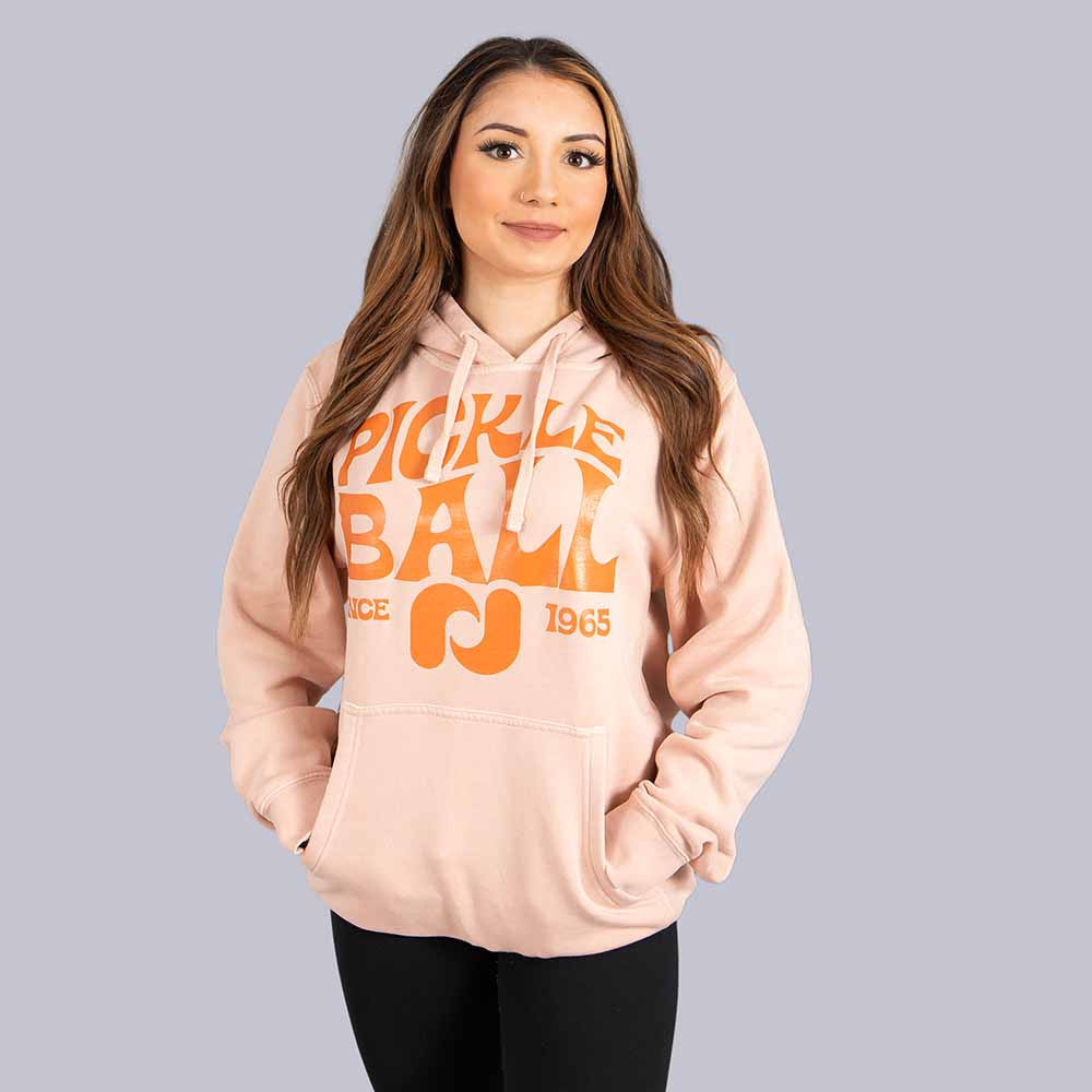 Heritage Pickle-ball Groovy Front Logo Hoodie - Unisex