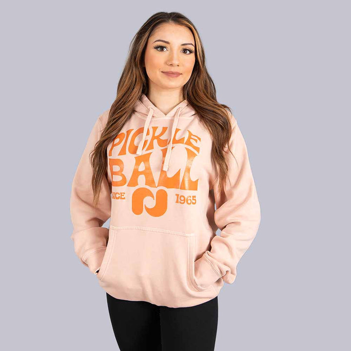 Heritage Pickle-ball Groovy Front Logo Hoodie - Unisex