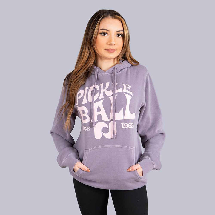 Heritage Pickle-ball Groovy Front Logo Hoodie - Unisex