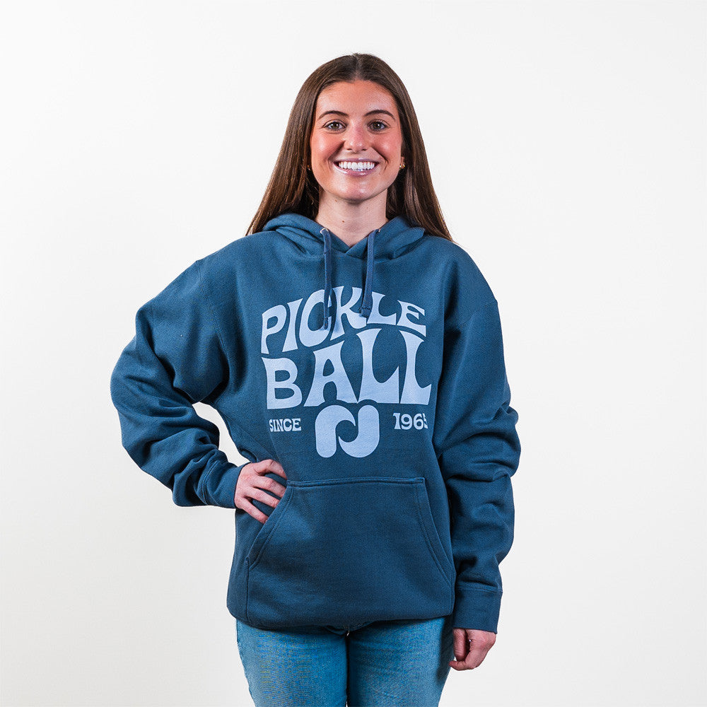 Heritage Pickle-ball Groovy Front Logo Hoodie - Unisex