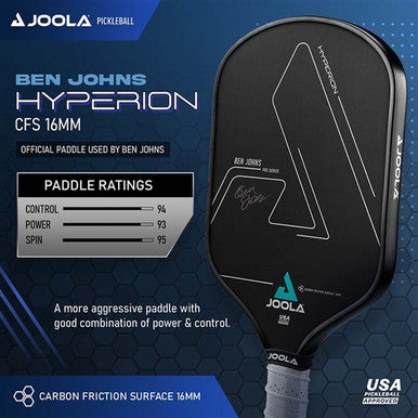 JOOLA Ben Johns Hyperion CFS 16 Graphite Paddle