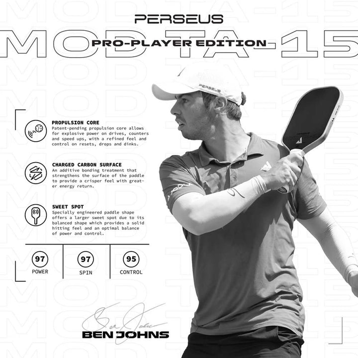 JOOLA Perseus 16mm Mod TA-15 Pro Player Edition Pickleball Paddle