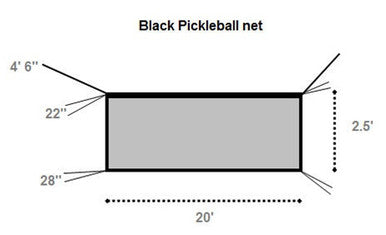 Indoor Pickleball Net (Black)