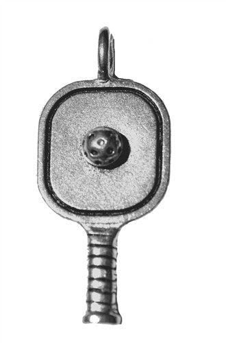 Pewter Pickleball Charm