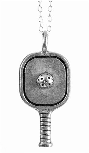 Pewter Pickleball Charm