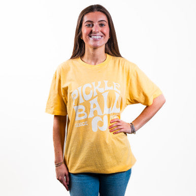 Heritage Pickle-ball Groovy Front Logo T-Shirt - Unisex