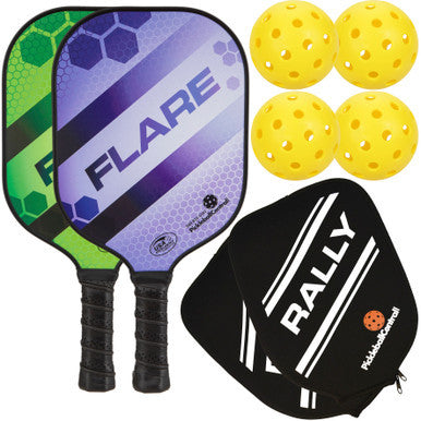 Rally Flare Graphite Bundle - Paddles/Balls/Covers