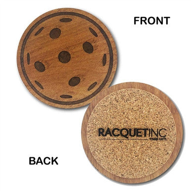 Pickleball Wood Drink Coasters