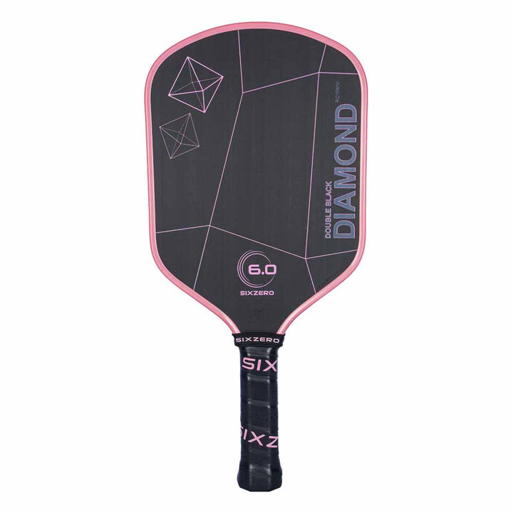 Six Zero Double Black Diamond Control 16mm Pickleball Paddle - Black