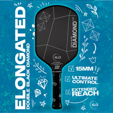 Six Zero Double Black Diamond Elongated Pickleball Paddle