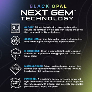 Six Zero Black Opal Pickleball Paddle