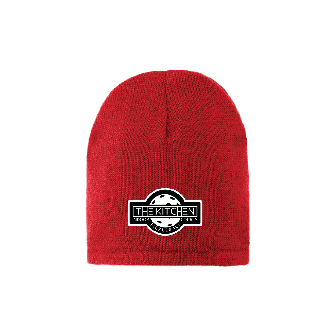 Port & Company Fleece-Lined Beanie Cap - Kitchen Patch (Black/White)