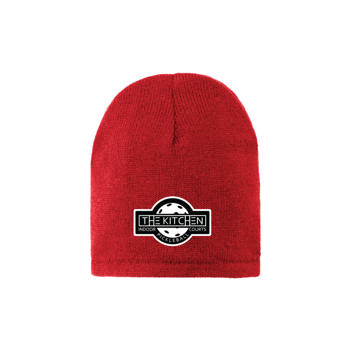 Port & Company Fleece-Lined Beanie Cap - Kitchen Patch (Black/White)