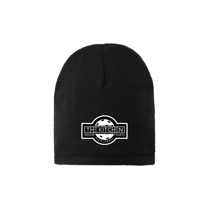 Port & Company Fleece-Lined Beanie Cap - Kitchen Patch (Black/White)