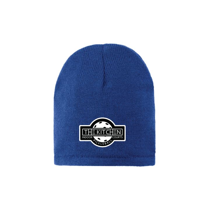 Port & Company Fleece-Lined Beanie Cap - Kitchen Patch (Black/White)